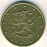Euro - 50 Euro Cent - Finland - 1999 - Brass - KM# 103 - Obv: Rampant lion left surrounded by stars, date at left Rev: Denomination and map - 0
